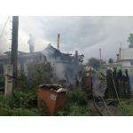 Сгорел  деревянный дом на ул. Трудовая в Бердске