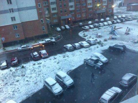 Первый снег в Бердске Первый снег в Бердске