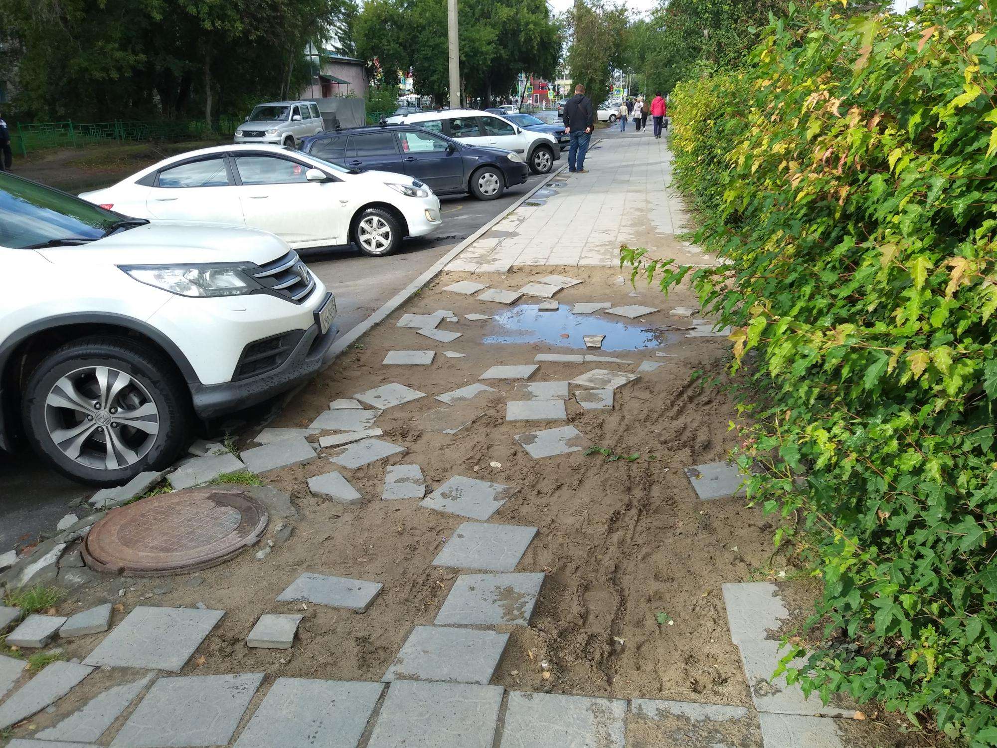 Более 1,3 млн рублей потратят на ремонт разбитых тротуаров у детской поликлиники в Бердске