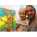 Ксения Мещанова нарисовала свою маму Настю в образе чирлидерши