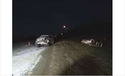 В ночном ДТП на встречке под Искитимом пострадали водитель и пассажир «Тойоты»