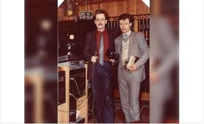 Сергей Нечкин и Борис Булычев, дискоклуб «Гамма», 1980-е гг.
