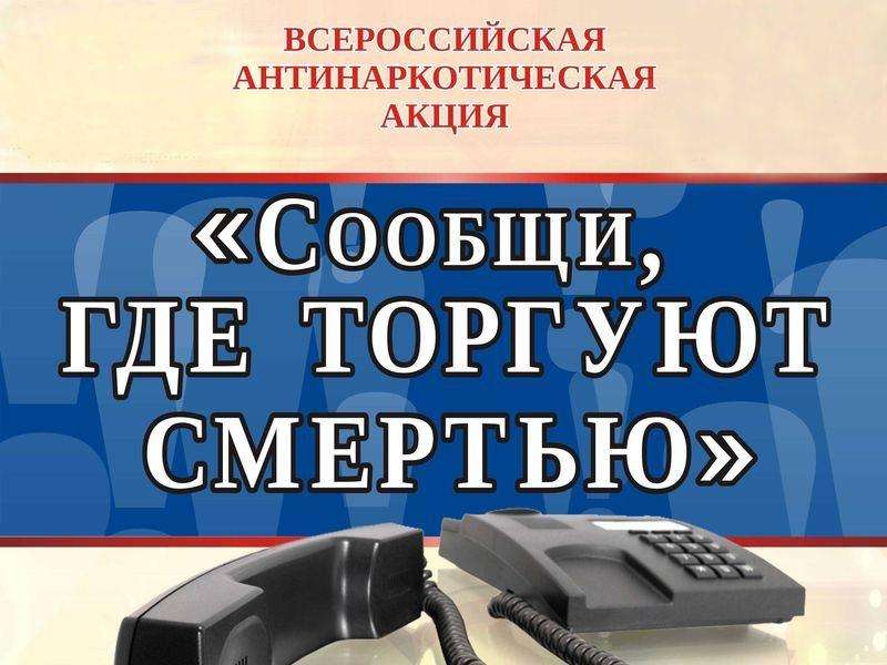 Сегодня МВД в Бердске начало акцию «Сообщи, где торгуют смертью»