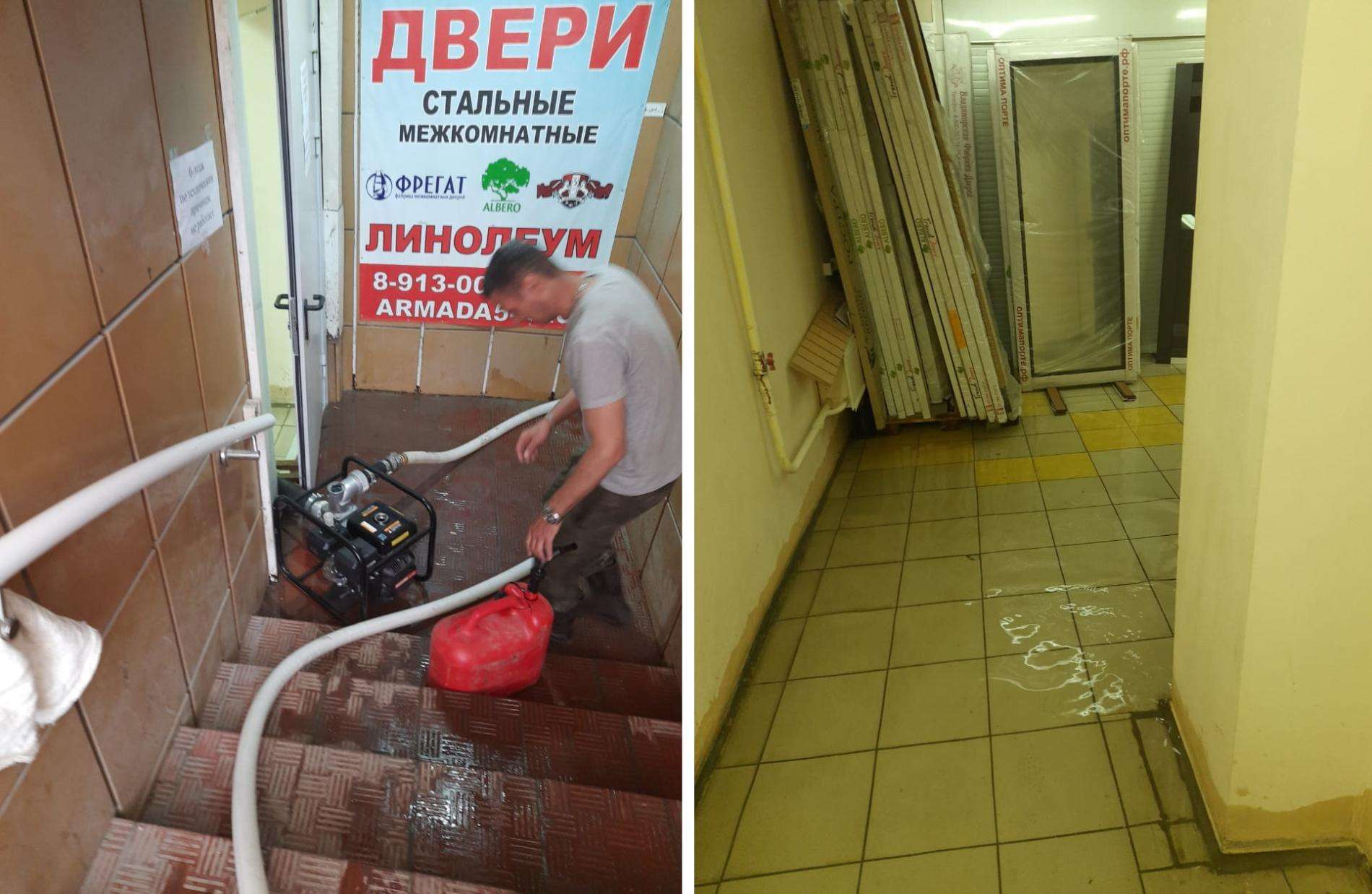 Затопило нулевой этаж ТЦ «Европа» в Бердске