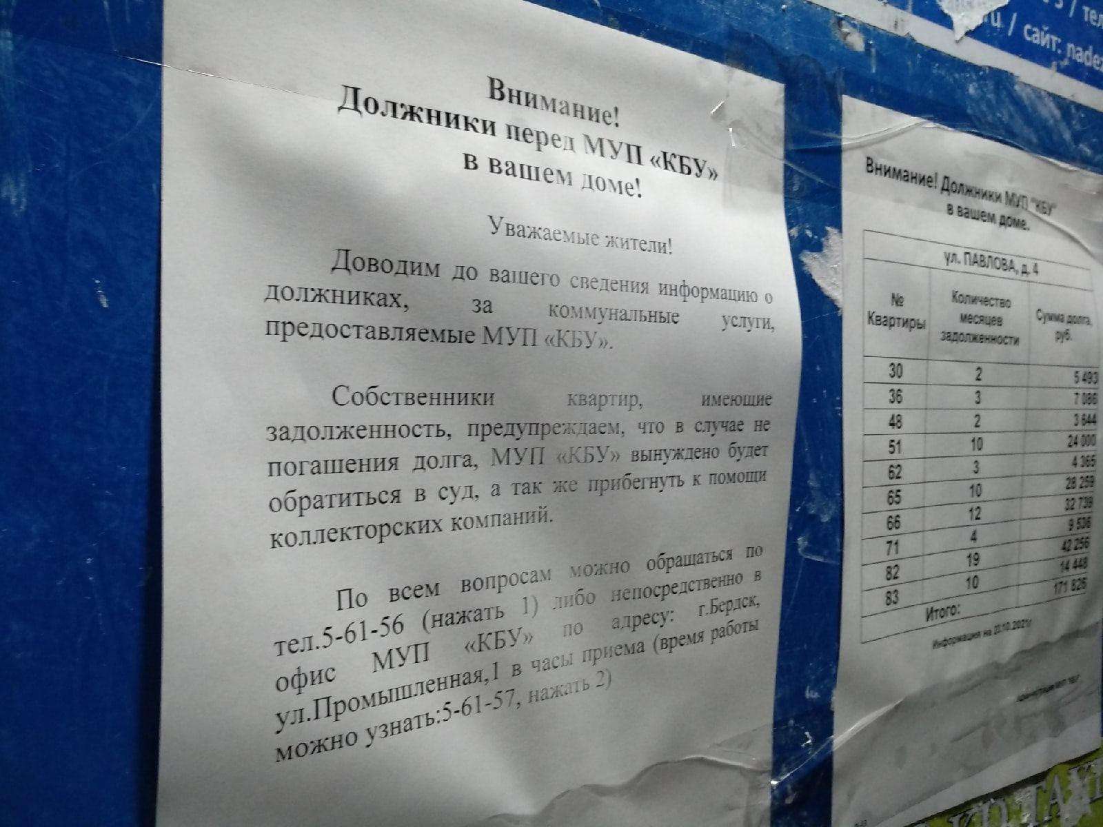 270 млн рублей задолжали КБУ жители Бердска: должникам пригрозили коллекторами