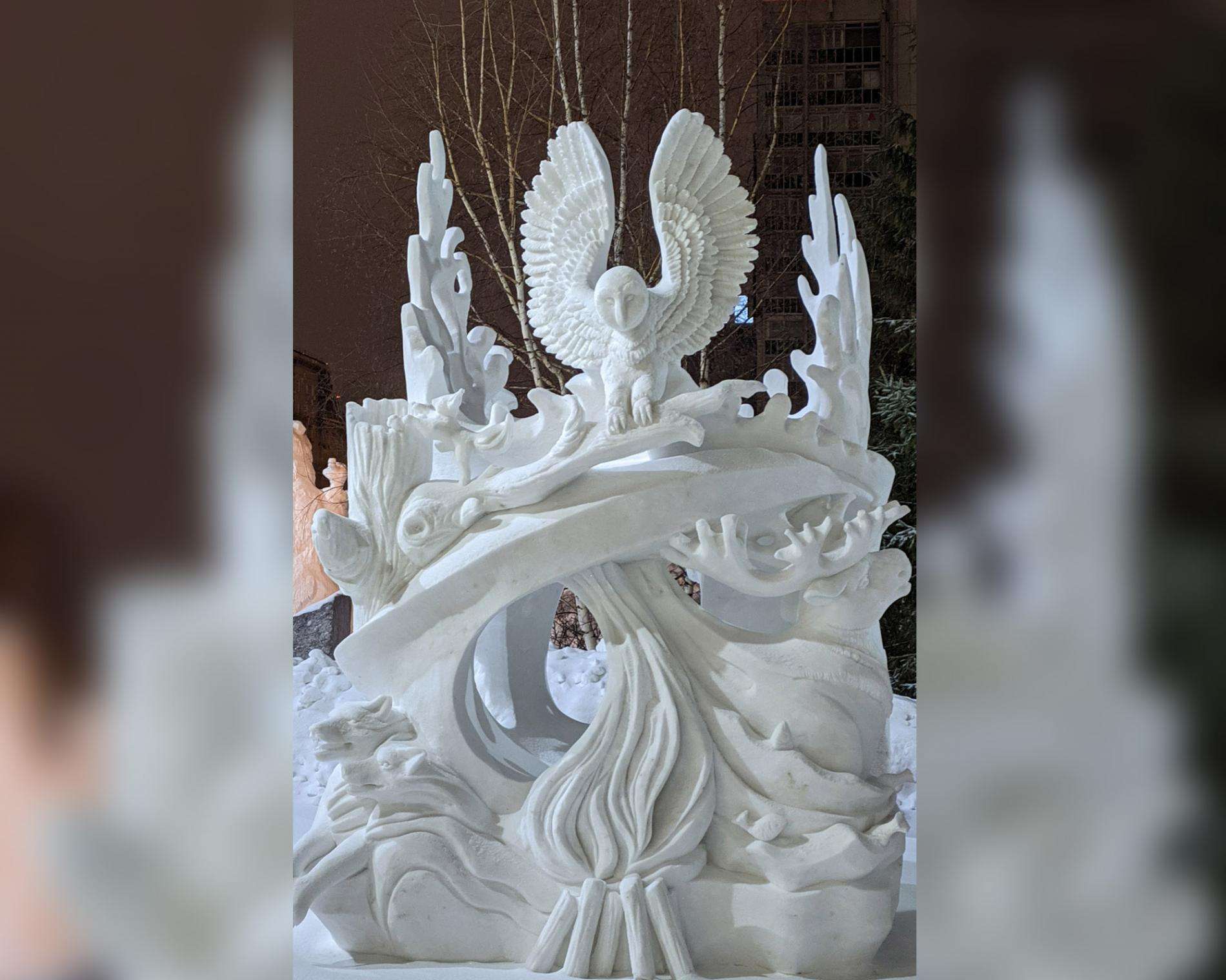 В Первомайском сквере выбрали лучшие снежные скульптуры