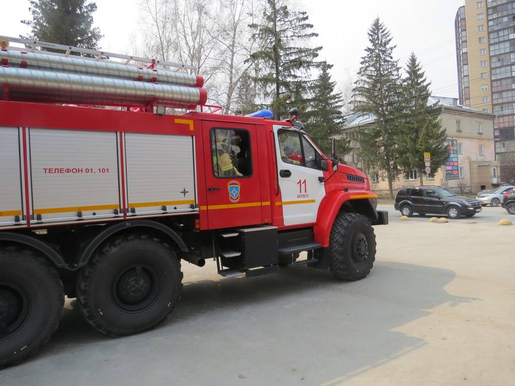 Восемь человек спасли бердские пожарные при помощи спасательных устройств