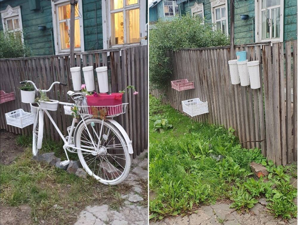Вандалы разгромили велоклумбу у светящегося дома на ул. Трудовой в Бердске