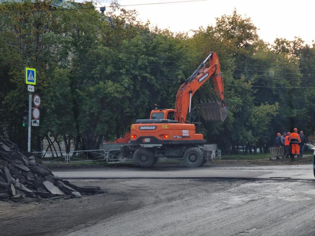 Ремонт дороги на ул. Первомайская в Бердске Ремонт дороги на ул. Первомайская в Бердске