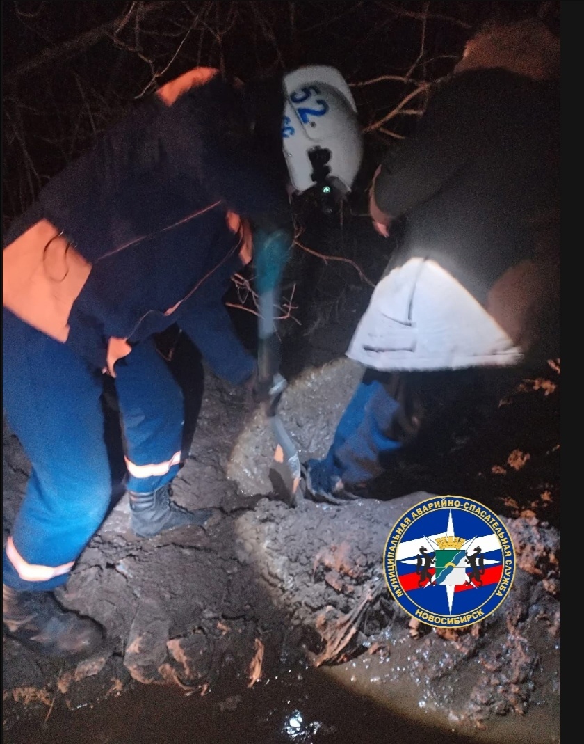 Новосибирские спасатели помогли мужчине достать ногу из грязевой сели