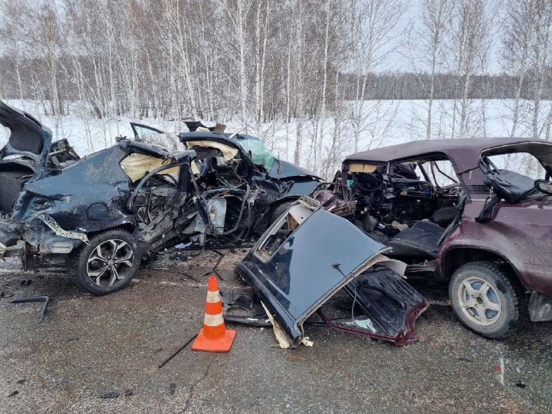 5 человек погибли и 3 ранены в ДТП на встречке в Усть-Таркском районе