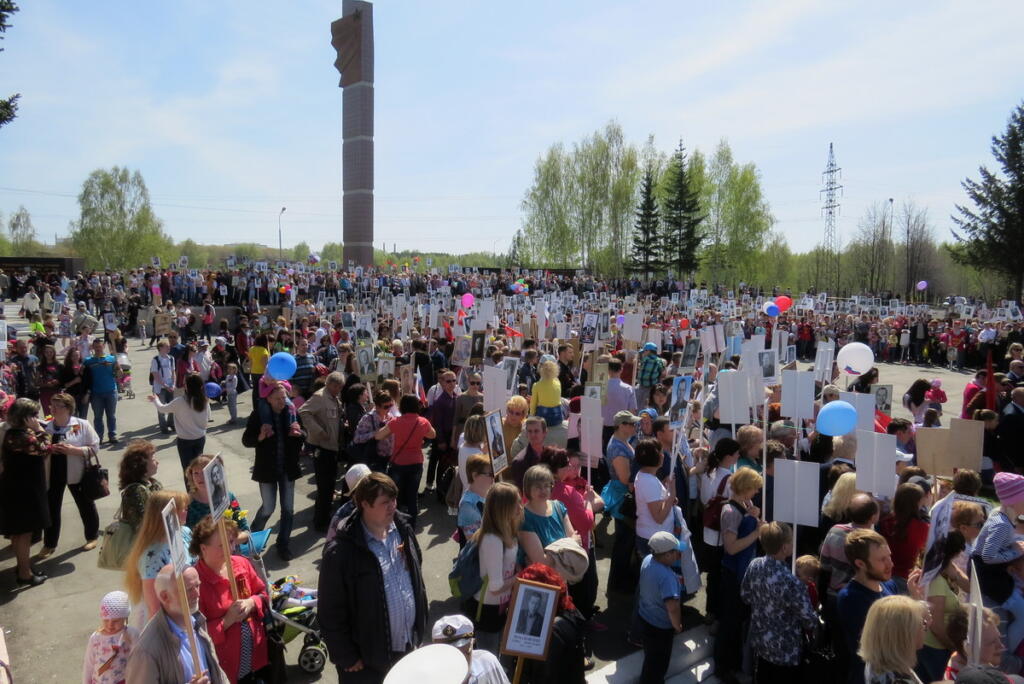 В парке Победы в Бердске 9 мая 