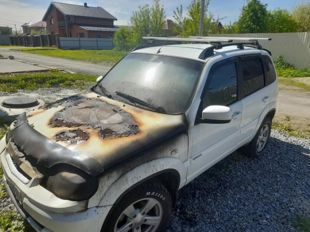 Вспыхнуло авто 