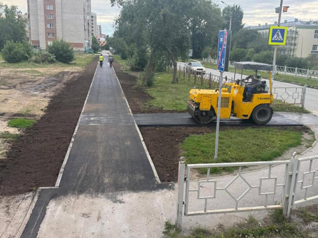 Ремонт тротуара завершен