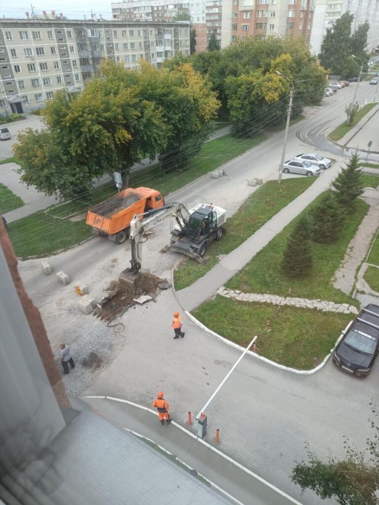 Ремонтные работы на ул. Комсомольской