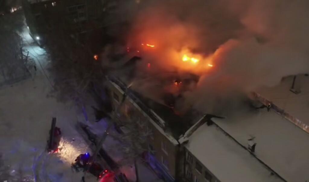 Пожар в Новосибирске