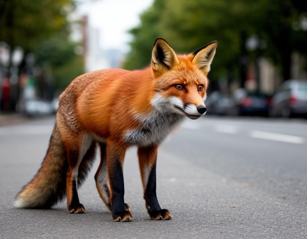 Лису поймали